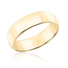 Men's Comfort Fit 6mm Yellow Gold Wedding Band