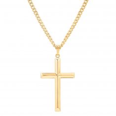 Men's Gold-Filled Cross Pendant With 24 