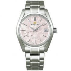 Men's Grand Seiko Heritage Watch, Pink Dial Titanium SBGA413