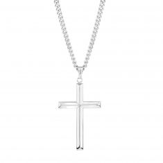 Men's Sterling Silver Beveled Edge 