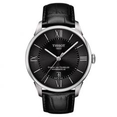 Tissot T-Classic Chemin Des Tourelles Powermatic 80 Black Leather Strap  Watch | 42mm | T0994071605800 | REEDS Jewelers