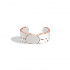 Metal Alchemist Honeycomb Ring | Silver Bonded | Thin