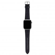 Missoni Zigzag Apple Watch Strap Black Leather | 42mm, 44mm, & 45mm | SLMW1009SG