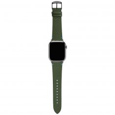 Missoni Zigzag Apple Watch Strap Green Leather | 42mm, 44mm, & 45mm | SLMW1003GG
