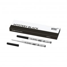 Montblanc Set of 2 Medium Ballpoint Pen Refills | Mystery Black | 128211