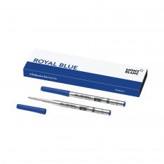 Montblanc Set of 2 Medium Ballpoint Pen Refills | Royal Blue | 128214