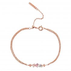 Olivia Burton Rainbow Bee Chain Bracelet, Rose Gold-Tone Olivia Burton Rainbow Bee Chain Bracelet, Rose Gold-Tone