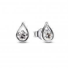 Pandora Brilliance 0.20ctw Lab-Created Diamond Sterling Silver Stud Earrings