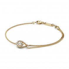 Pandora Brilliance 0.50ctw Lab-Created Diamond Yellow Gold Double Chain Bracelet