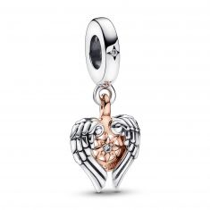 Pandora Celestial Compass Angel Wings Dangle Charm | Rose Gold-Plated
