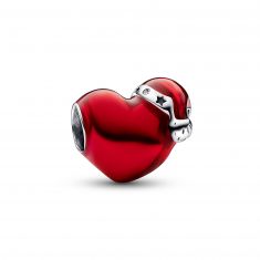 Pandora Metallic Red Christmas Heart Charm