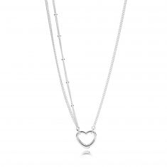 double heart necklace pandora