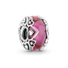 Pandora Reveal Your Love Pink Murano Glass Charm