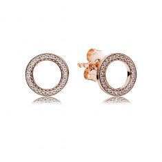 pandora love knot earrings rose gold