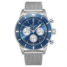 Previously Owned Breitling Superocean Heritage B01 Chronograph Blue Dial Stainless Steel Watch | 44mm | AB0162161C1A1