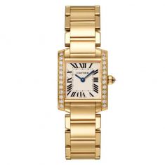 Previously Owned Cartier Tank Française Yellow Gold Diamond Watch WJTA0024