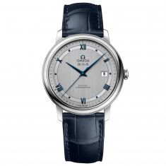 Previously Owned OMEGA De Ville Prestige Co-Axial Blue Leather Strap Watch | 39.5mm | O42413402002003