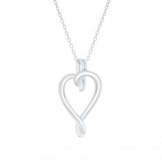 Sterling Silver Heart Pendant Necklace