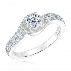 Love's Path 1ctw Diamond White Gold Ring