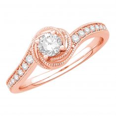 REEDS Exclusive Love's Path Rose Gold Diamond Ring 1/2ctw