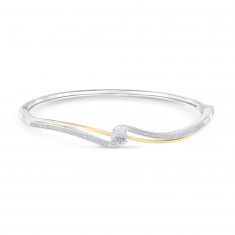 REEDS Exclusive Love's Path Two-Tone Diamond Bangle Bracelet 3/8ctw