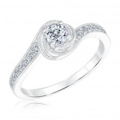 Love's Path 1/2ctw Diamond White Gold Ring