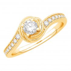 REEDS Exclusive Love's Path Yellow Gold Diamond Ring 1/2ctw