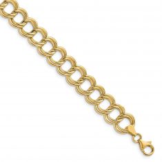 REEDS TRUE ITALY Yellow Gold Double Link Bracelet