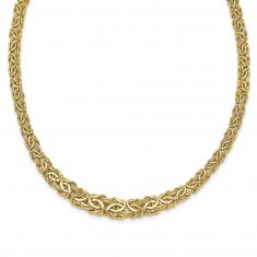 REEDS TRUE ITALY Yellow Gold Fancy Byzantine Chain Necklace