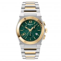 Salvatore Ferragamo Vega Chrono Two-Tone Bracelet Watch | 42mm | SFMR00522