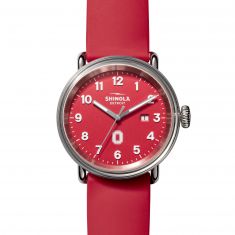 Shinola The Buckeye Detrola Red Silicone Strap Watch | 43mm | S0120224032