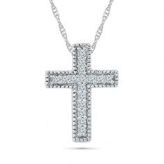 Sterling Silver and Diamond Encrusted 