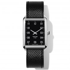 Tom Ford Large 001 Stainless Steel Case with Black Pebble Grain Strap Watch | 30x44mm | TF0120187637