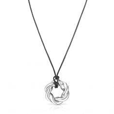 TOUS Twisted Sterling Silver X-Large Donut Pendant Necklace
