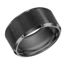 TRITON Black Tungsten Carbide Comfort Fit Band 10mm