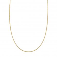 Yellow Gold Hollow Snake Chain Necklace | 1.4mm