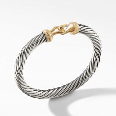 David Yurman Cable Classic Buckle Bracelet with 14k Gold, 7mm | REEDS ...