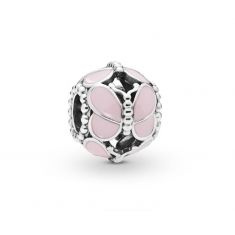 Pandora Pink Butterflies Charm, Pale Pink Enamel | REEDS Jewelers