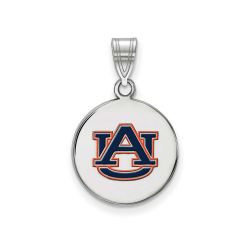 Solid 925 Sterling Silver with Gold-Toned Syracuse University Medium Enamel Disc Pendant