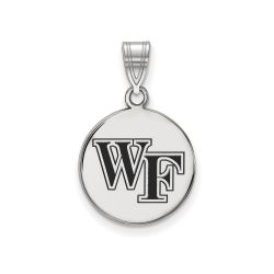 Solid 925 Sterling Silver with Gold-Toned Syracuse University Medium Enamel Disc Pendant