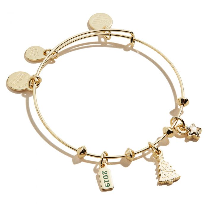 Alex And Ani Christmas Tree Trio 2019 Charm Bangle Bracelet