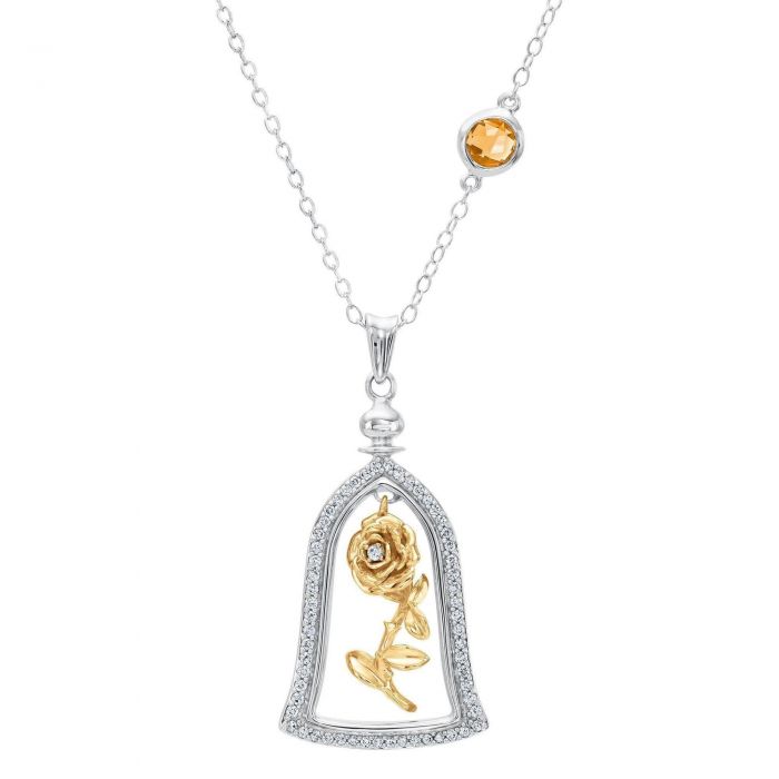 Enchanted Disney Fine Jewelry Belle's Diamond Pendant 1/5ctw REEDS