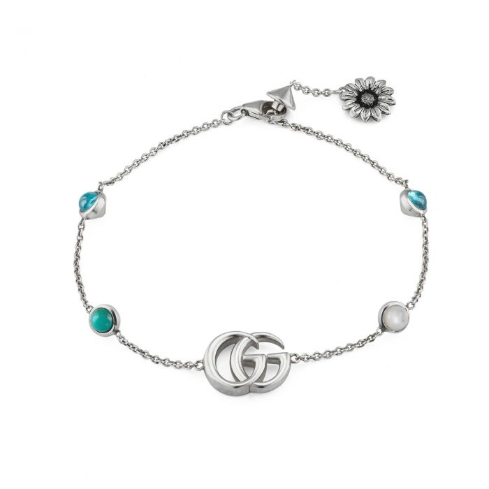 bracelet with double g in silver