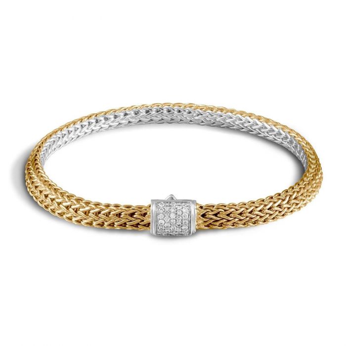 John Hardy Classic Chain 5mm Reversible Diamond TwoTone Bracelet 1