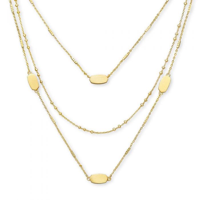 Kendra Scott Fern Multi Strand Necklace, Gold-Plated | REEDS Jewelers