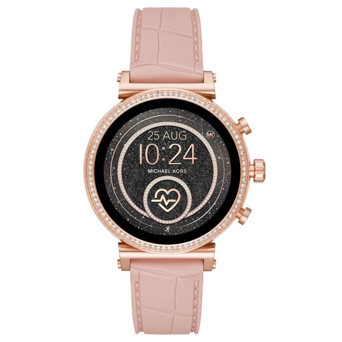 michael kors smart watch with diamonds
