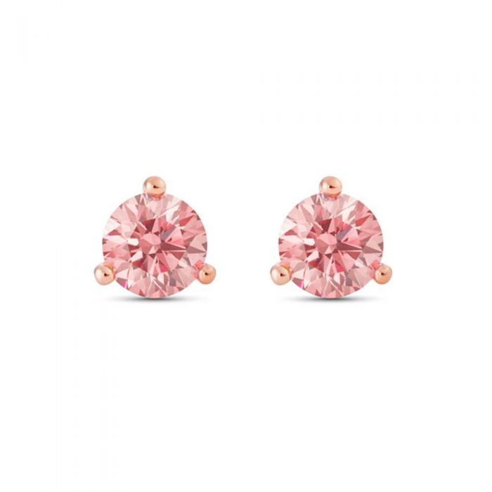 Lightbox Pink Lab Grown Diamond Stud Earrings 1/4ctw REEDS Jewelers