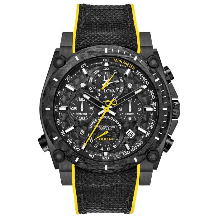 Men's Bulova Precisionist Chronograph Black IP Stainless Steel Watch