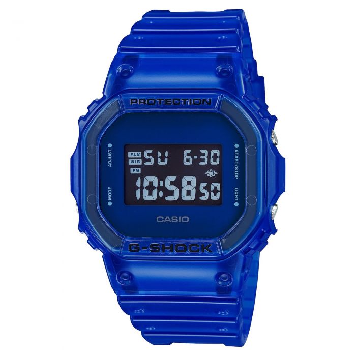 Men's Casio GShock Digital Color Skeleton Series Blue Resin Watch
