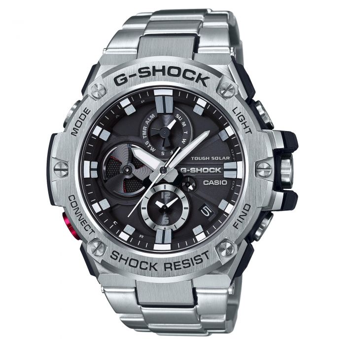 Men S Casio G Shock G Steel Connected Bracelet Watch Gstb100d 1a Reeds Jewelers